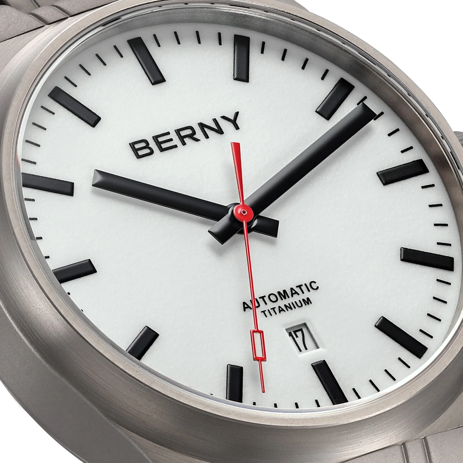 BERNY Titan-Automatikuhren für Herren, mechanische Armbanduhr, Saphirglas, voll leuchtendes Zifferblatt, 10 ATM wasserdicht, Herrenuhr – Detail 5