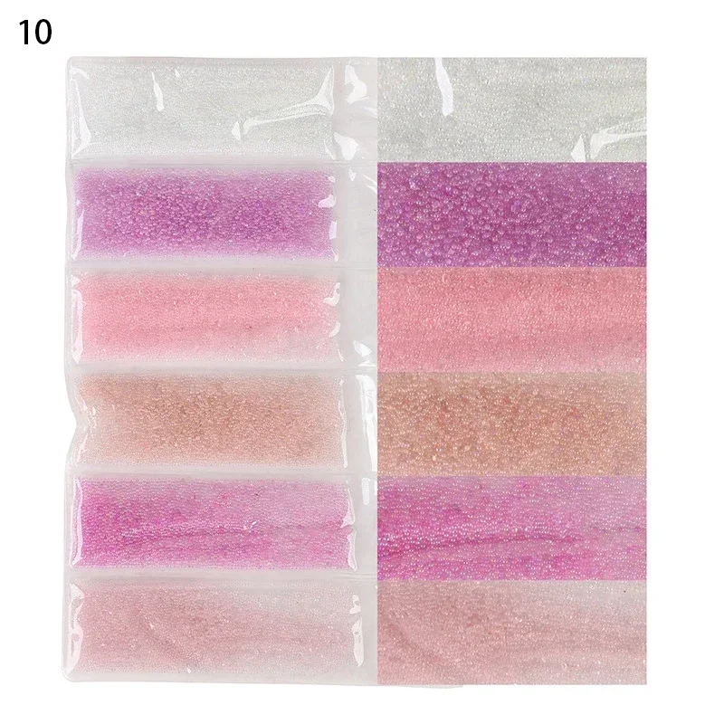 6 Colors Mini Nail Art Caviar Beads Studs for 3D Nail Tips Designs Decoration UV Gel Polish Compatible