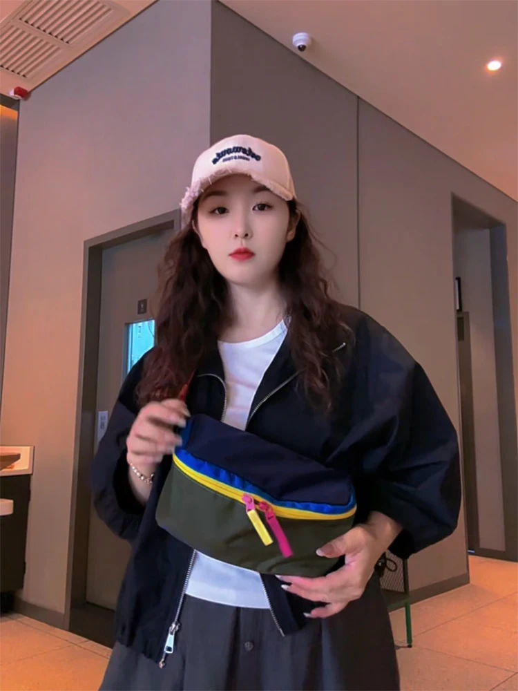 Borsa da petto in nylon Spor da donna 2025 Nuova borsa da cintura da arrampicata all'aperto leggera e impermeabile di grande capacità per lo sport