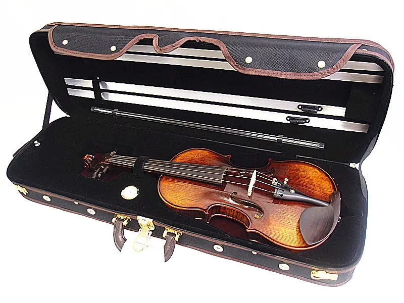 Enhanced Wooden Violin Case 4/4 w/ Hygrometer High Quality Wooden Violin Case