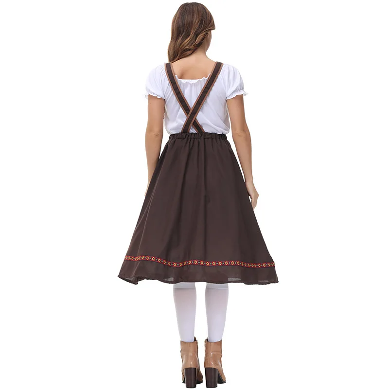 Oktoberfest-Robe de demoiselle d'honneur pour filles et femmes, jupe de demoiselle d'honneur, tablier, costume de festival de bière, activités de banquet, robe de paupières, octobre