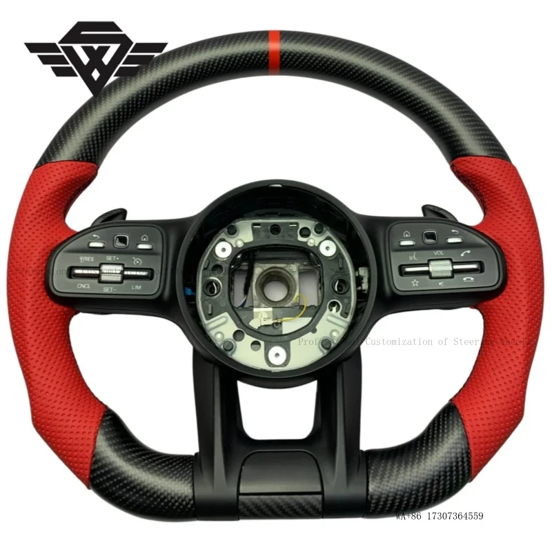 Premium Custom Sport Matte Carbon Fiber Steering Wheel for Mercedes Benz GLC GLK E63  809P W205 W223 Luxury Design