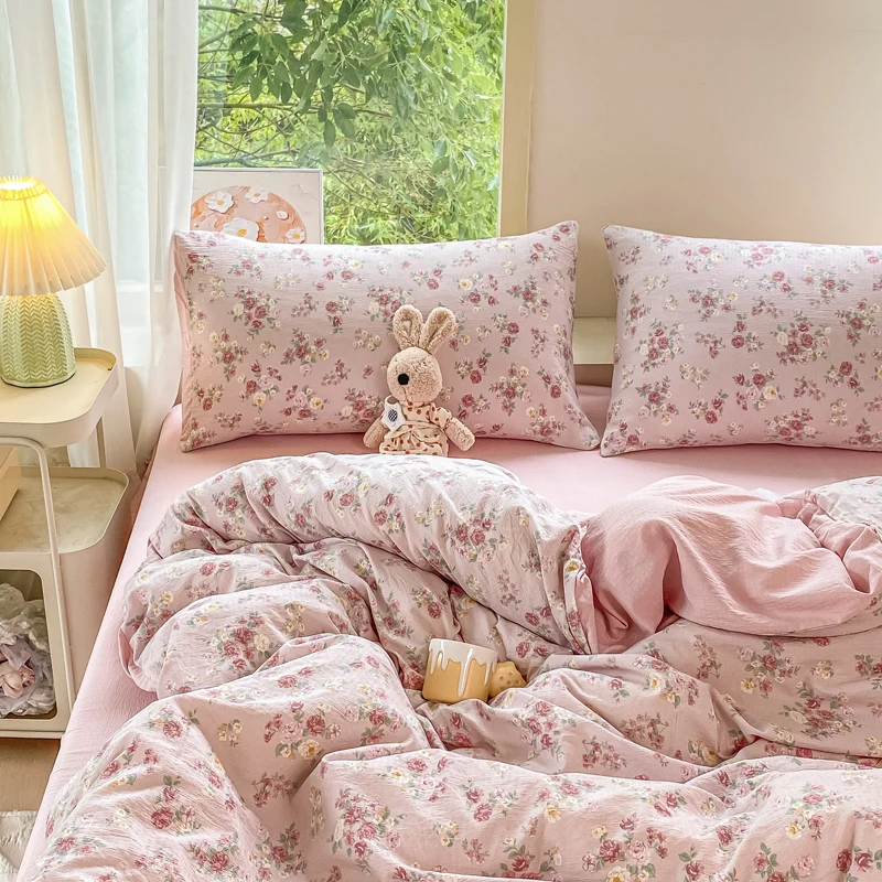 Floral Style Duvet Cover Girls Room Bedding Blanket Covers 150x200cm Quilts Cover Home Comforter Cover (Pillowcase Need Order)
