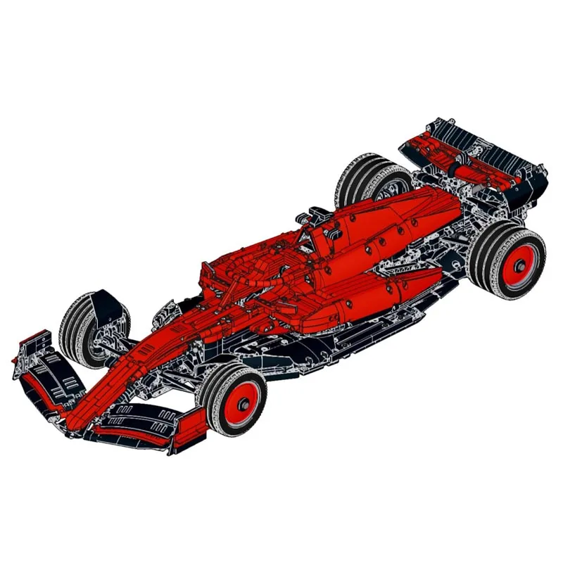 Nouveau sourire MOC-175601 Racing SF-24 Échelle 1:8 Smile Modèle De Voiture De Course Kit De Construction Créateurs nuits Briques Jouets Pour Enfants Cadeaux D'anniversaire