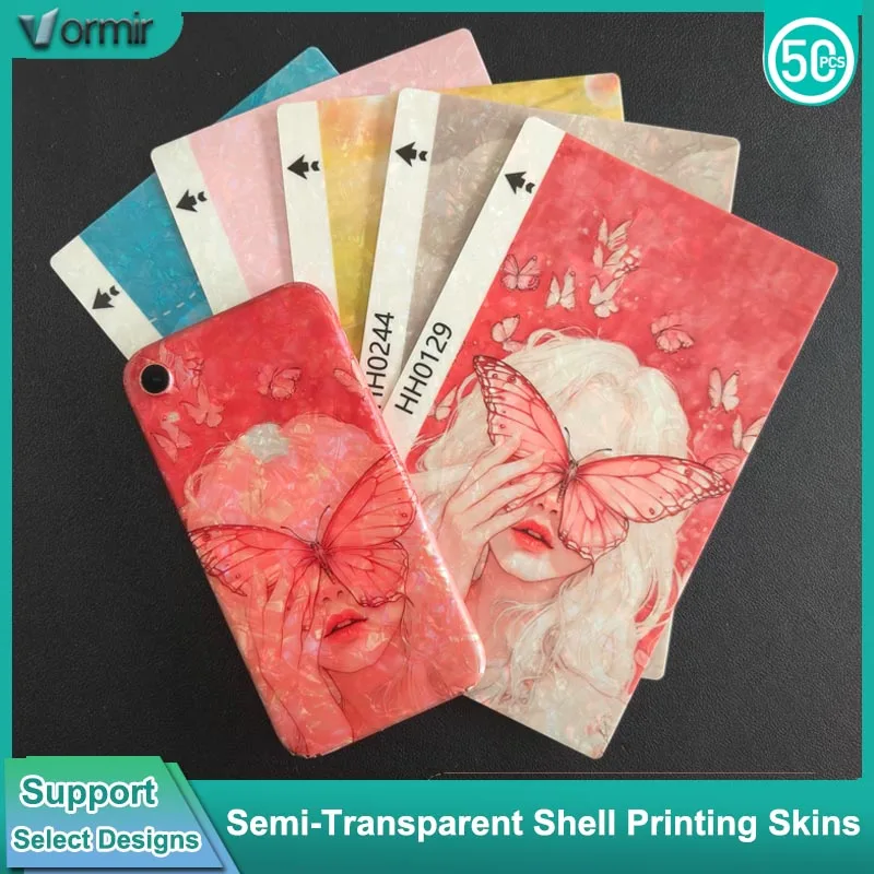

VORMIR 190*120mm 50pcs 3D Printing Rear Films Semi-Transparent Shell Texture Phone Skin Stickers for Hydrogel Cut Machine