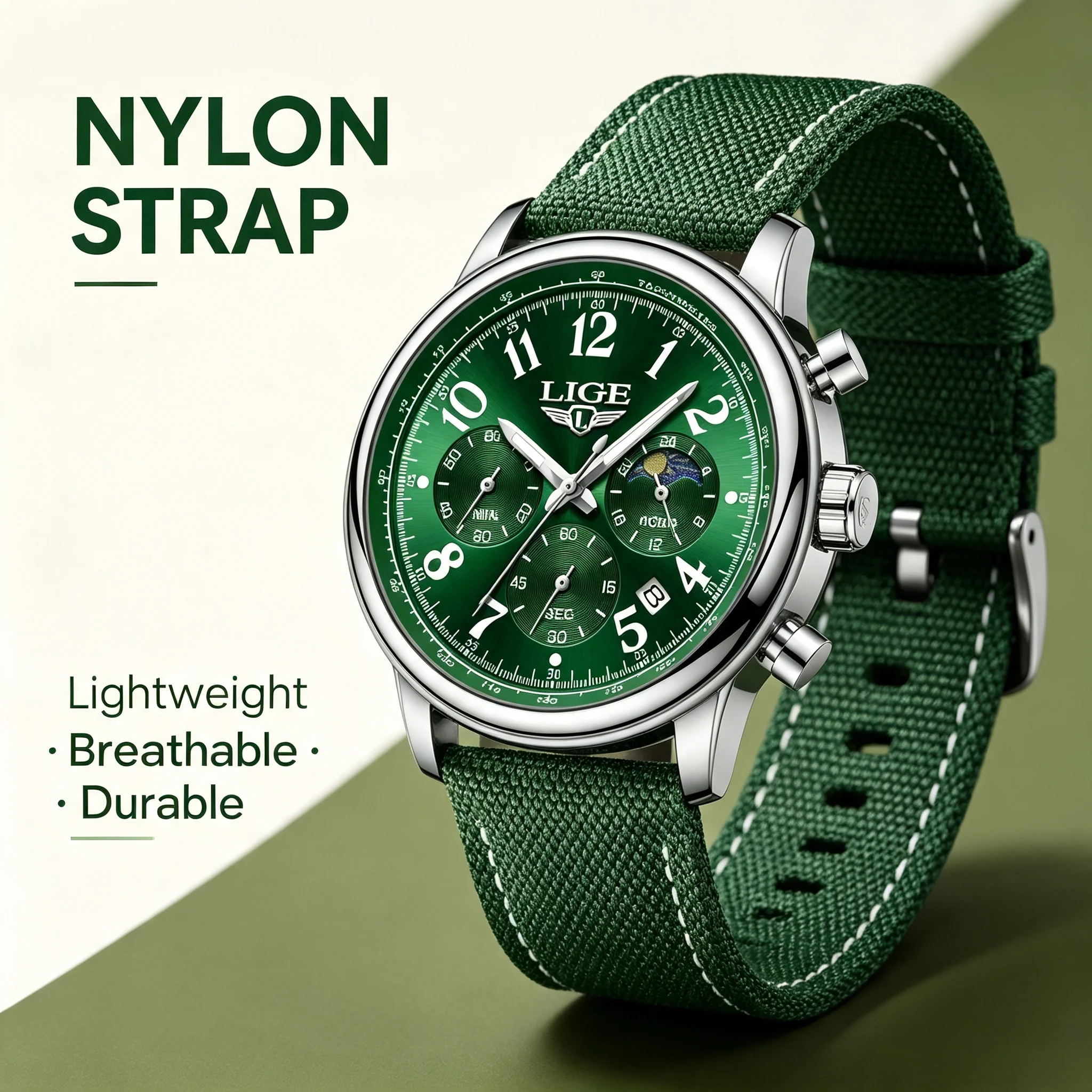 Smartwatch Luxury Watches For Men - Relógio masculino de luxo LIGE à
