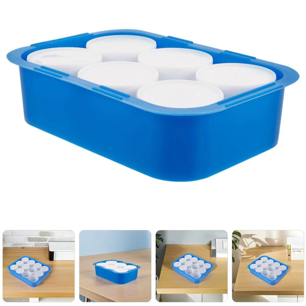 

2 Pcs Watercolor Oil Painting Palette Box Artists Tray Non-metal Pallet Mixing Cup Cups