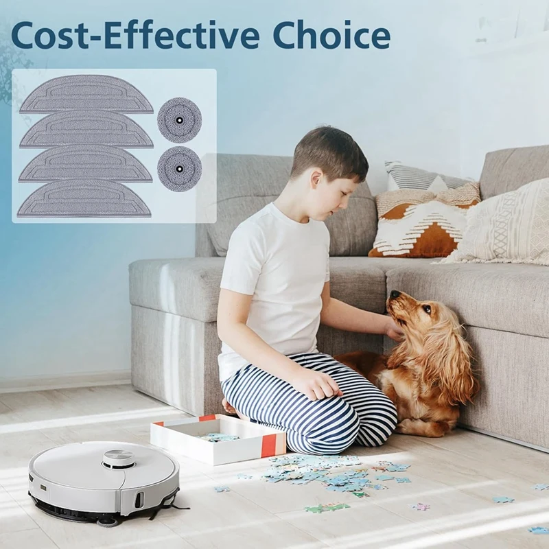 A17F-Mop Pads For S8 Maxv Ultra And S8 Max Ultra Robot Vacuum Cleaner Mop Cloth Rag Replacement Accessories