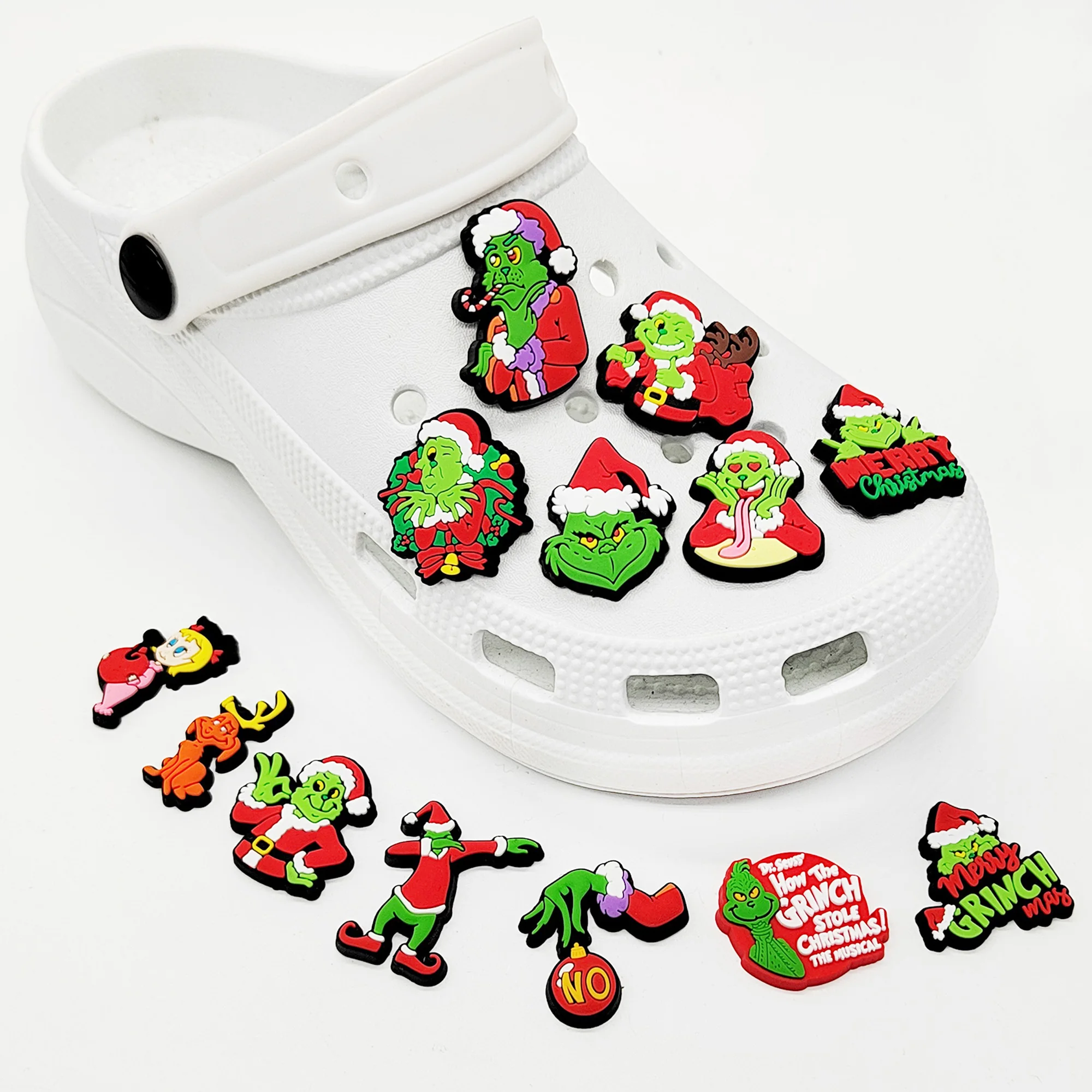 Mesuca Mixed Random Christmas Series 20-100 Schuh-Charms für Sandalen, Schuh-Dekorationszubehör, Schuh-Pins, tolles Geschenk für Männer und Frauen – Detail 6