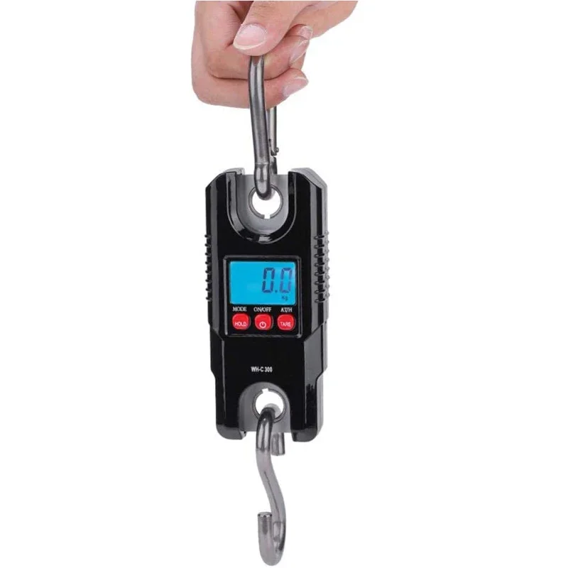 300kg Electronic Scale Digital  Balance Fishing Weighing Heavy Hanging Stainless Steel Hook Scale ABS Luggage Scale