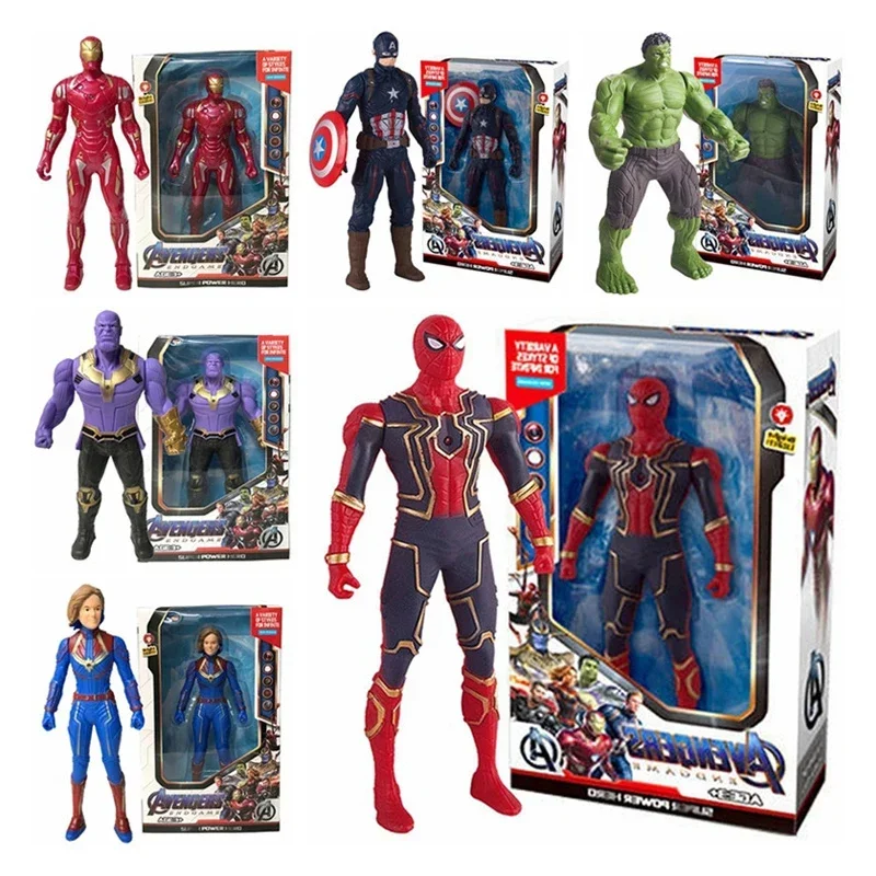 Marvel Children Toys The Avengers Anime Figures Thanos Spiderman Action Figure Iron Man Captain America Kids Toy Boy Gifts