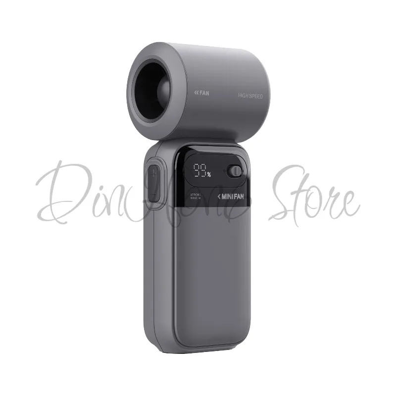 New high-speed small wind cannon intelligent digital display turbo small fan mini desktop fan portable outdoor handheld fan