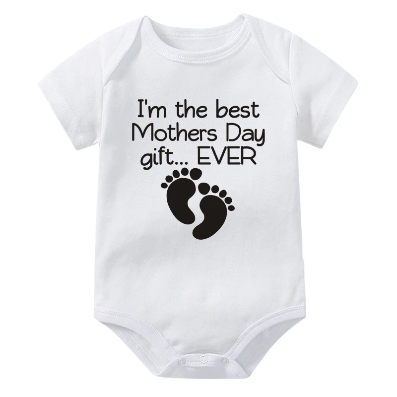 I'm The Best Mothers Day Gift Infant Outfits Baby Boys Girls Body Suits New Born Short Sleeve Romper Mothers Day Shower Gift