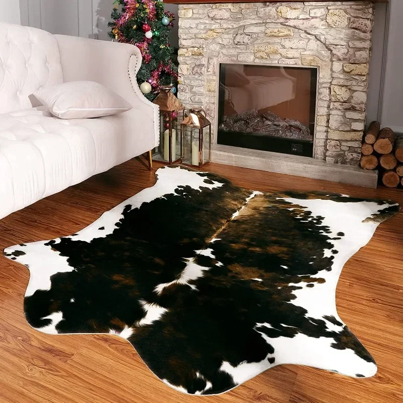 Classical Imitation cowhide carpet natural Area Rug sofa