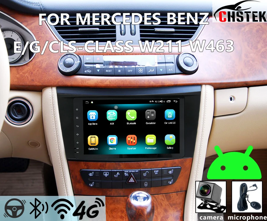 Car Audio Head Unit For Mercedes Benz G/E/CLS-Class E200 W211 W463 E500 W219 Handsfree Swap GPS WIFI DSP RDS 4G Exchange Stereo