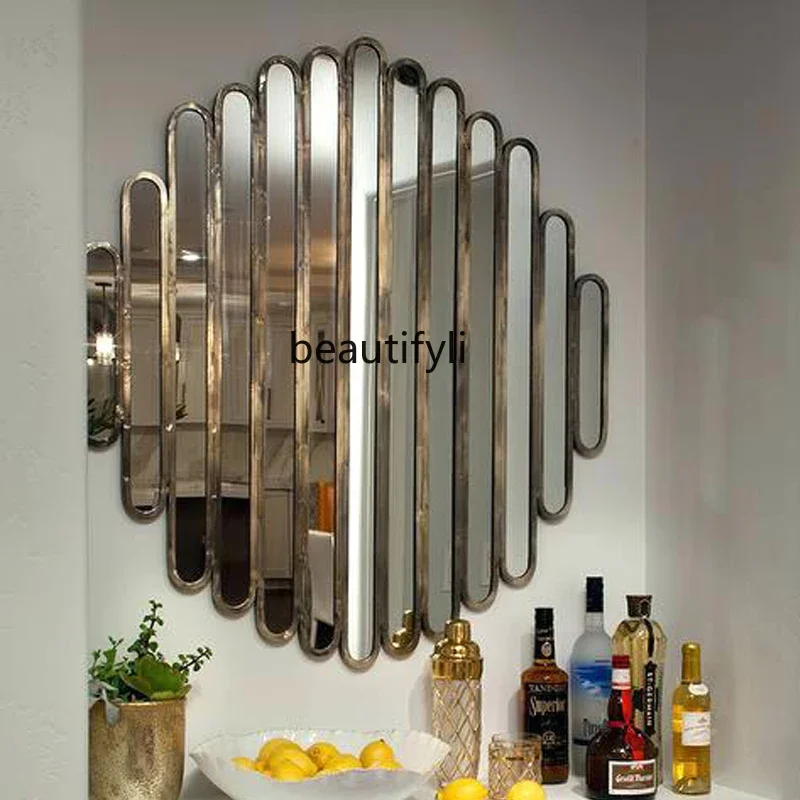 

ss7304 Decorative mirror background wall bathroom makeup mirror porch bathroom art comb makeup three-dimensional wall decoration