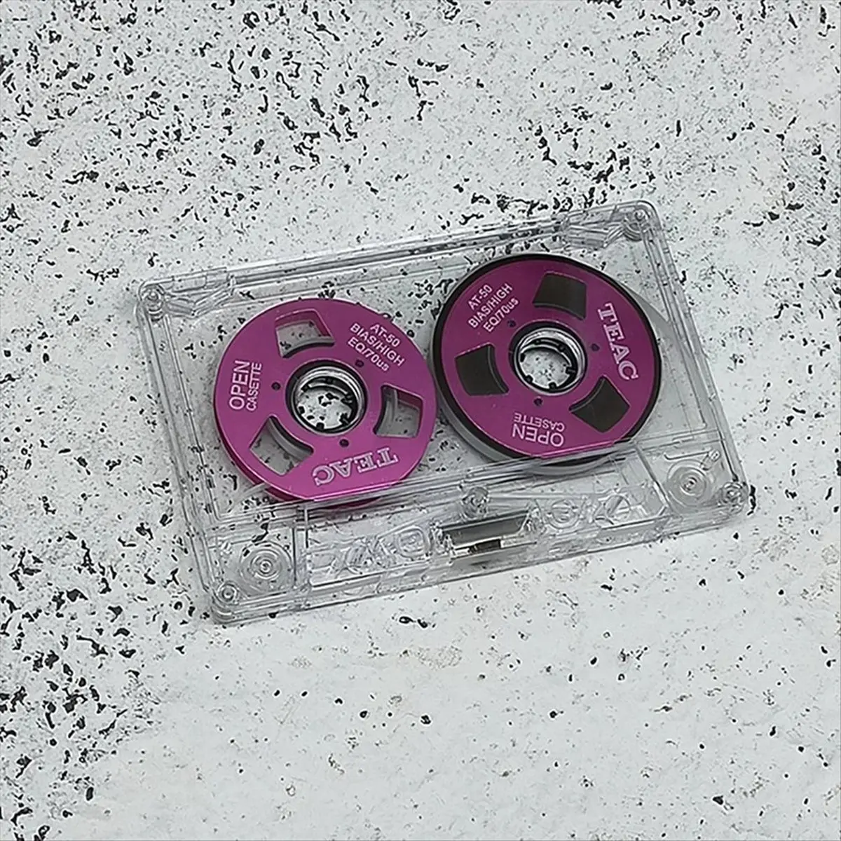 A49T Double-Sided Color Housing Empty Tape Metal Mini Can Record 55 Minutes Empty Tape Blank Cassette Tape,Orange