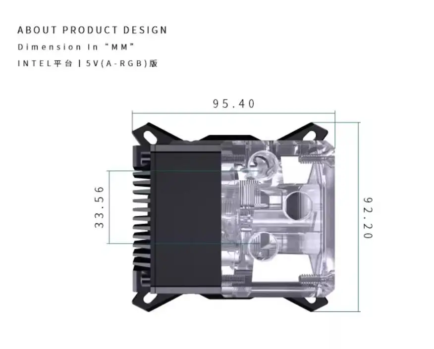 BYKSKI CPU Block Pump Reservoir Combo Integrated AIO Water Cooler