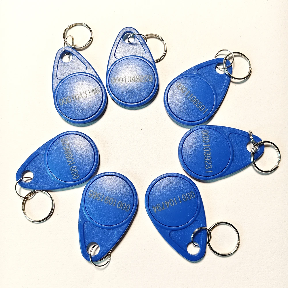 100Pcs/Lot 125Khz Proximity ABS TK4100 EM4100 Read-Only ID Keychain Token RFID Tag  Access Control Keyfob