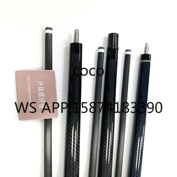 12.5mm Tip Carbon Fiber Pool Cue, Custom Logo Durable Billiard Game Cue Stick