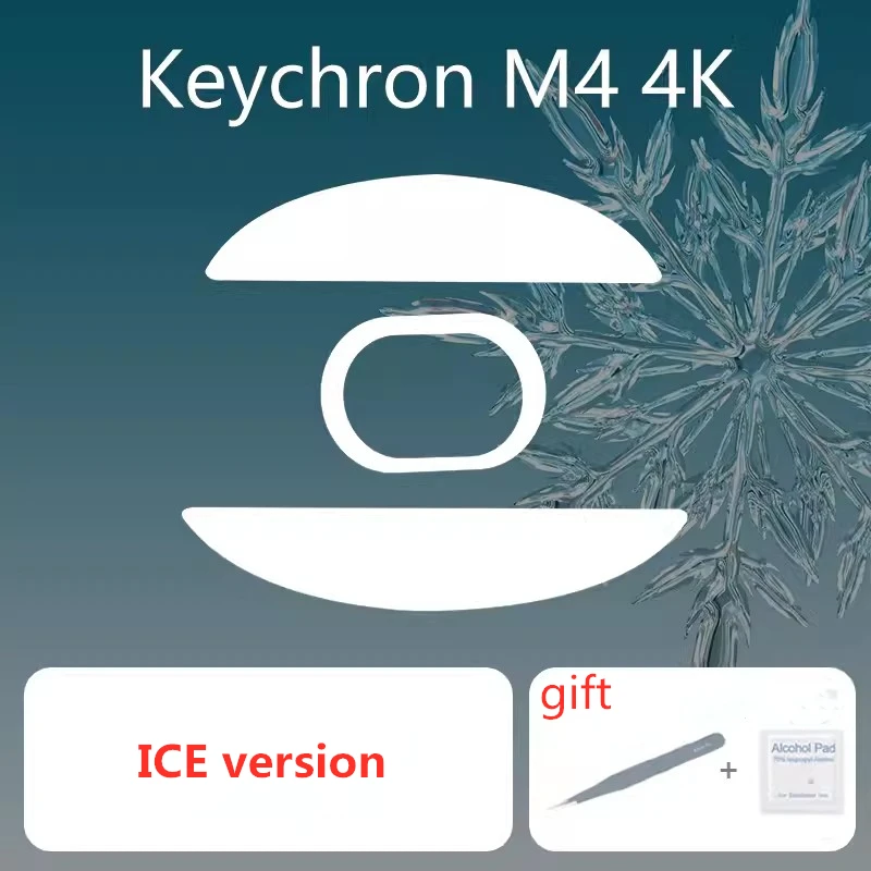 1 Set Ultraglide Mouse Skates For Keychron M4 4K Brake Control Speed Mouse Feet ICE Version Mice Glides PTFE Feet