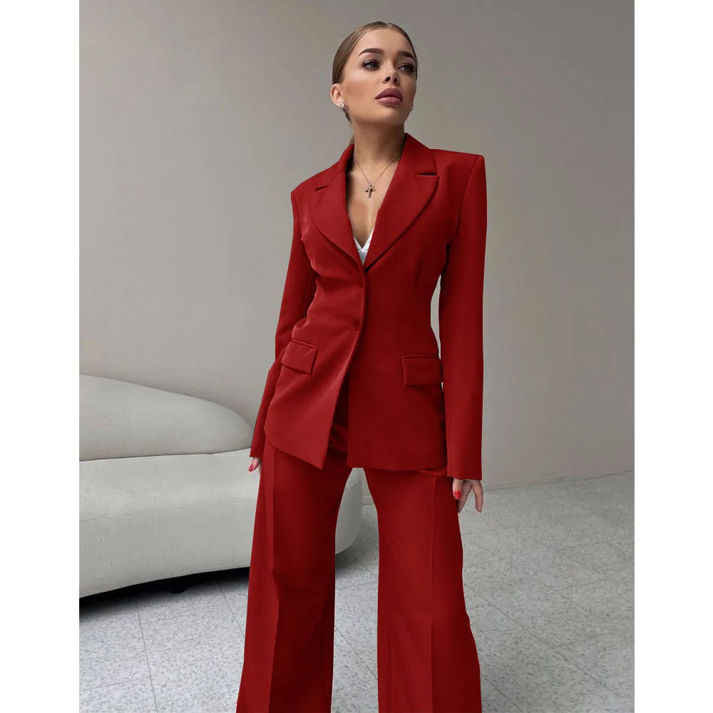 Women\'s Suit 2 Pieces Elegant Pants Suit Casual Fashion New Two-piece Suit Autumn Suit Pants Trousers Two-piece Suit Work Wear