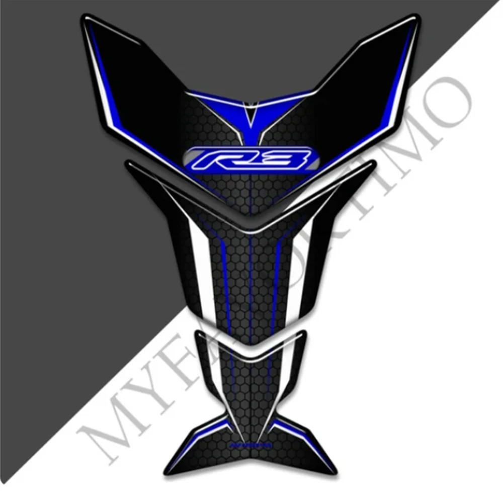 

Motorcycle Protector Stickers Decals For YAMAHA YZF-R3 YZF R3 YZFR3 Emblem Badge Logo Gas Fuel Oil Kit Knee Tank Pad