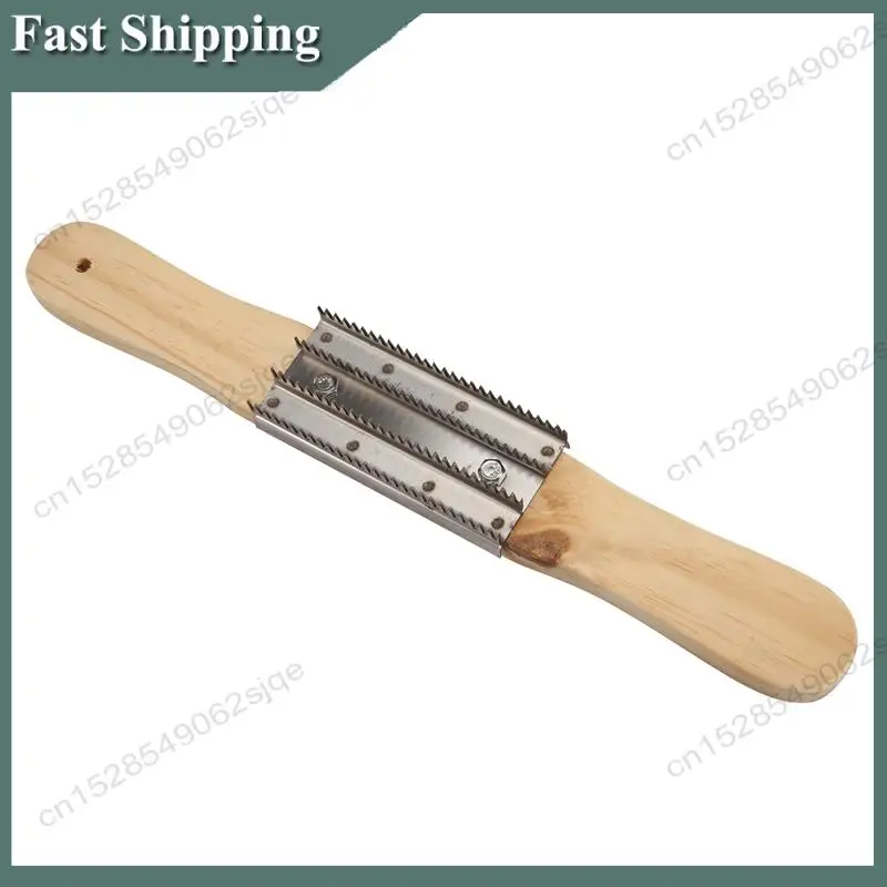 

-ABKM Rake Wood Handle 15 Inch Buffing Rake For Cleaning Buffing Wheel Or Airway Buffing Wheel