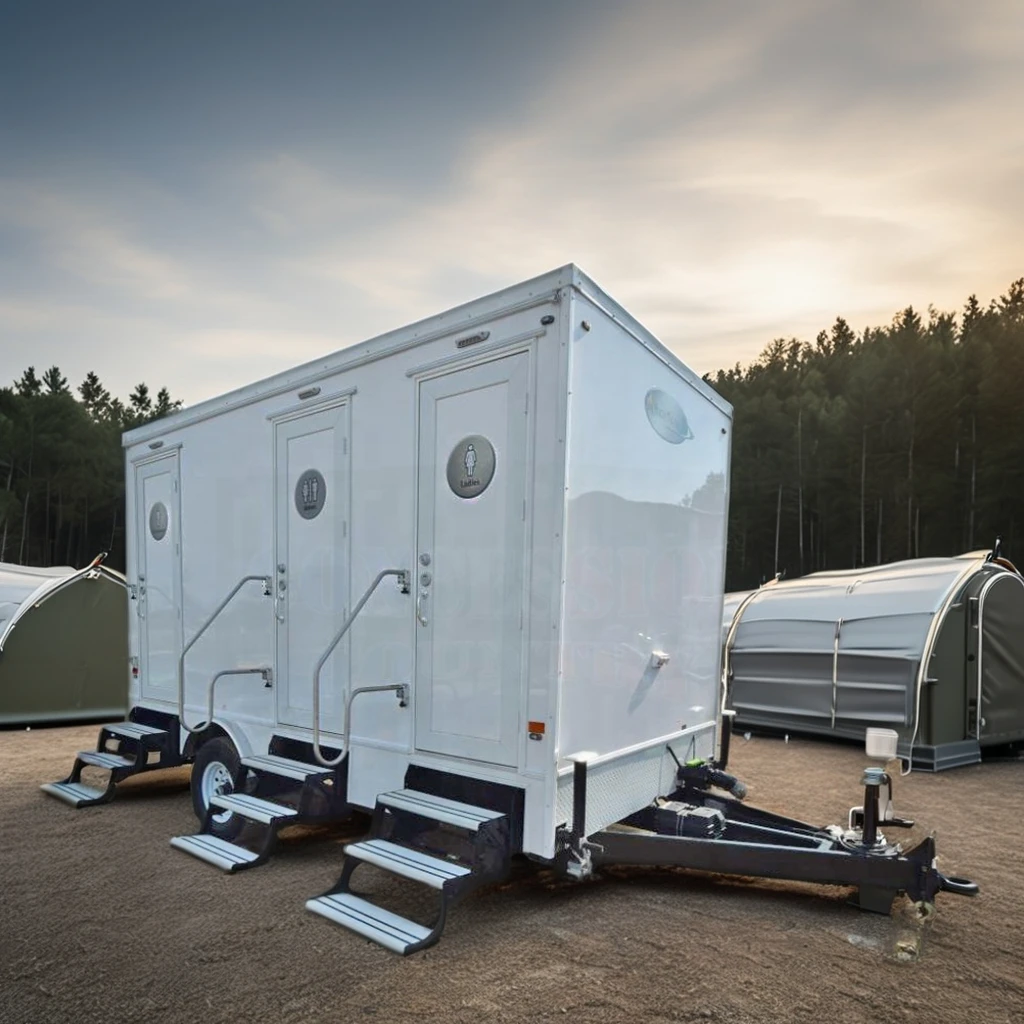 Aliexpress Hot Sale 2025 Luxury Portable Toilet Trailer, Mobile Restroom for Camping Outdoor Use