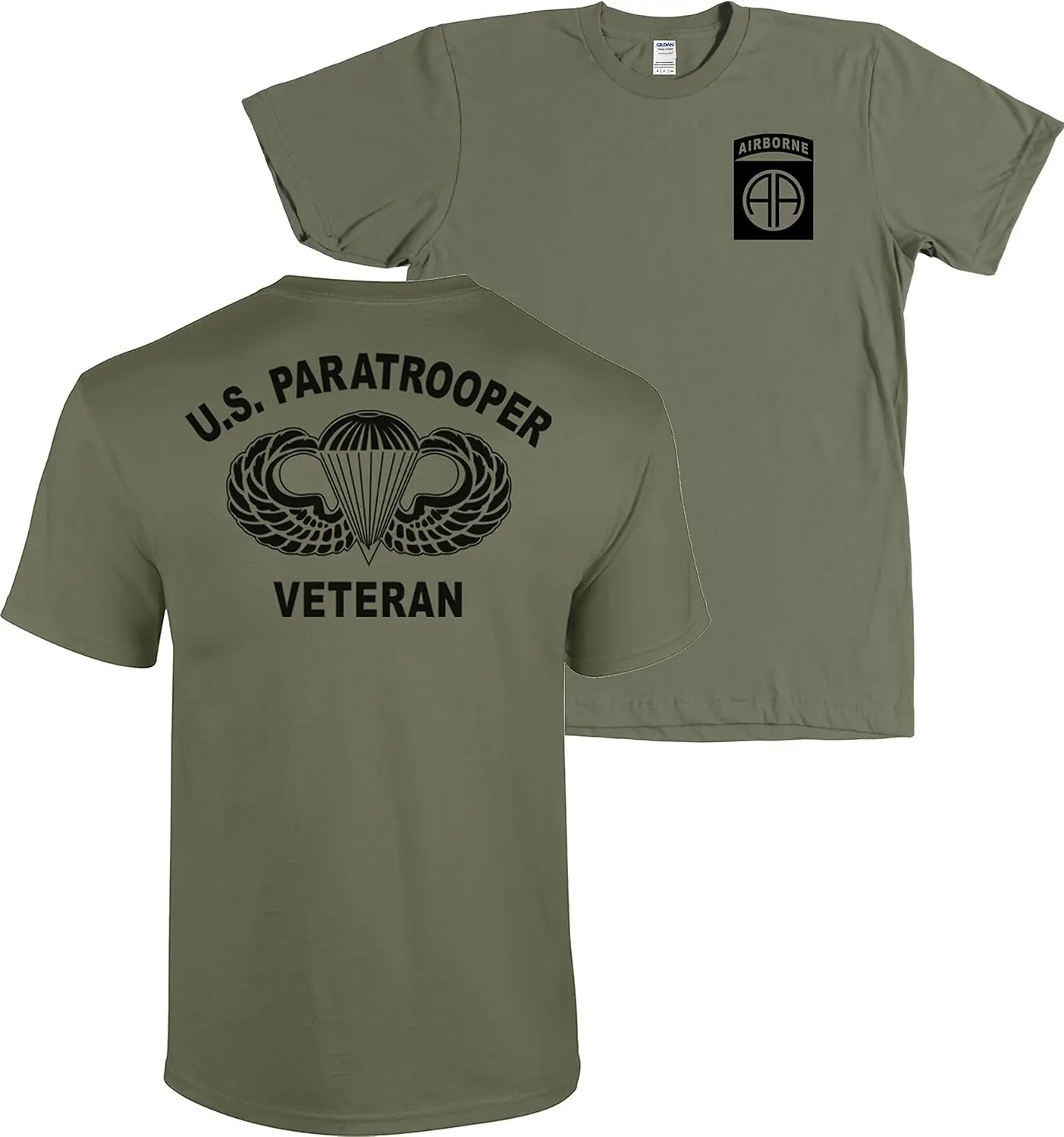 82nd Airborne Paratrooper Veteran Jump Wings T-Shirt 100% Cotton O-Neck Short Sleeve Summer Casual Mens T-shirt Streetwear