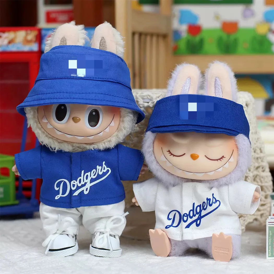

For Labubu Doll Clothes V1 V2 V3 Labubu Clothes Sitting Party Number 17 Baseball Clothes Children'S Diy Doll Accessories Gift