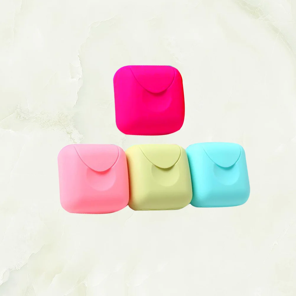 

4Pcs Waterproof Soap Box Portable Soap Dish with Lid Practical Travel Bathroom Accessories Bathroom Accessories