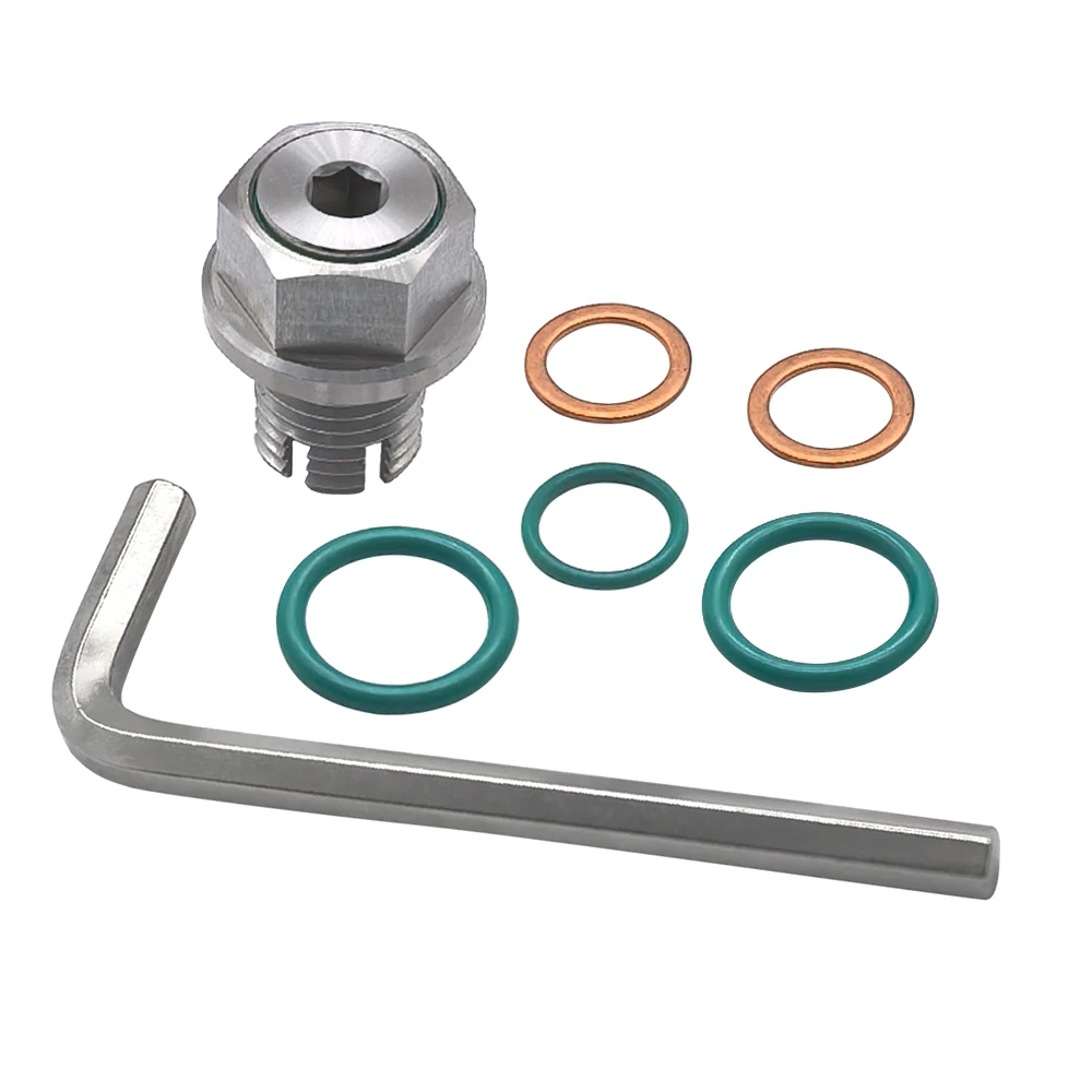 

M14x1.5 Car Oil Pan Thread Repair Kit Stainless Steel Self-Tapping With Magnetic Oversized Drain Plug O Ring