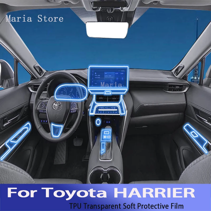 Car Interior Center Console Transparent TPU Protective Film Anti-scratch Accessorie Refi For Toyota HARRIER Venza(2022-Present)