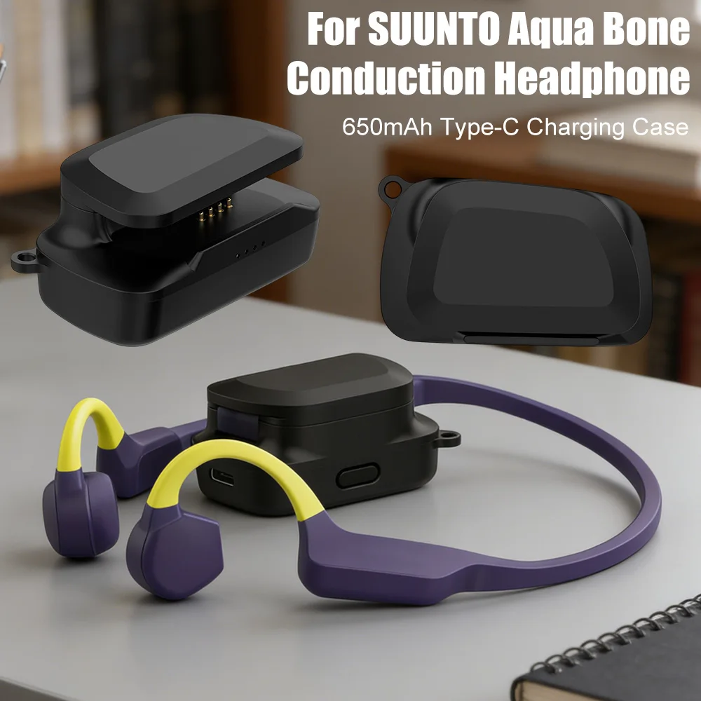 

Зарядное устройство для наушников SUUNTO Aqua Bone Conduction, 1 шт., портативный зарядный чехол 650 мАч Type-C, аксессуары для наушников