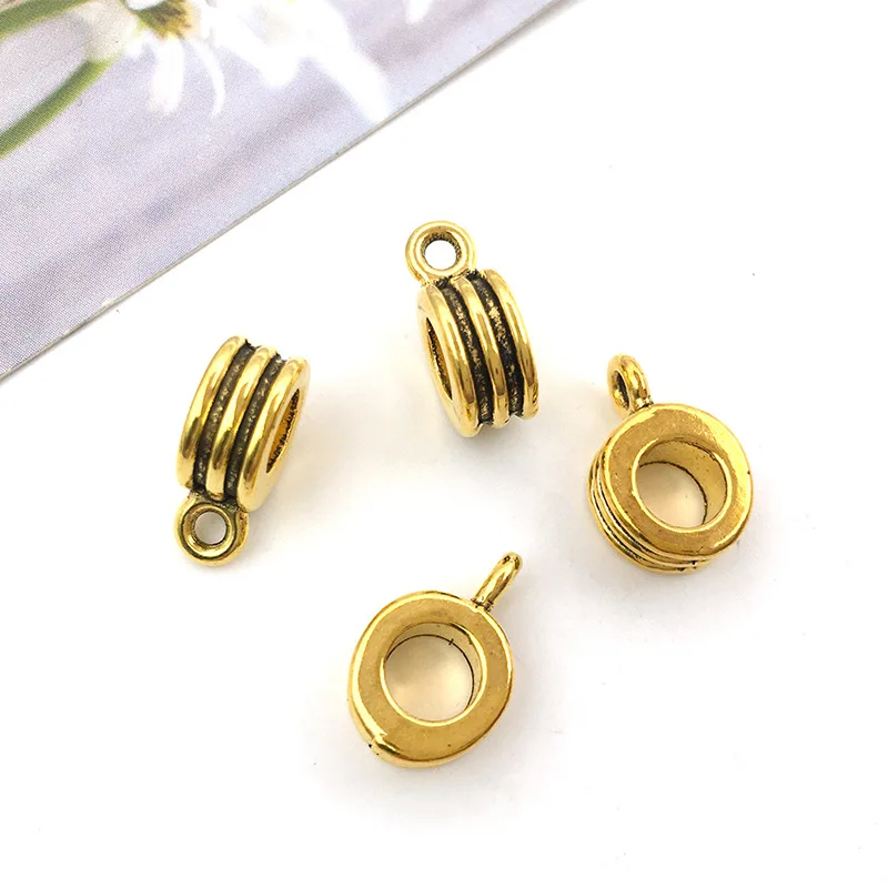 Mix Tibetischen Gold Silber Farbe Metall Ende Perle Großes Loch Stecker Für Schmuck Machen Diy Armband Halskette Zubehör Großhandel – Detail 12