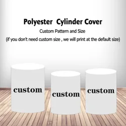 Tableclothsfactory Custom Utility Pedestal Covers for Baby Shower Christmas Happy New Year Family Birthday Party Decorations