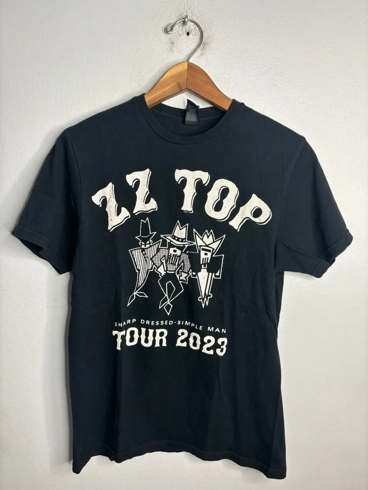 ZZ Top Sharp Dressed Simple Man 2023 Tour Rock Band Crew T Shirt Tee Size S 2768
