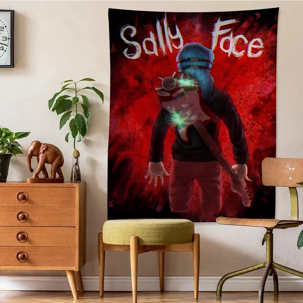 Game Sally Face Cartoon Tapestry Art Science Fiction Room Home Decor Art Home Decor