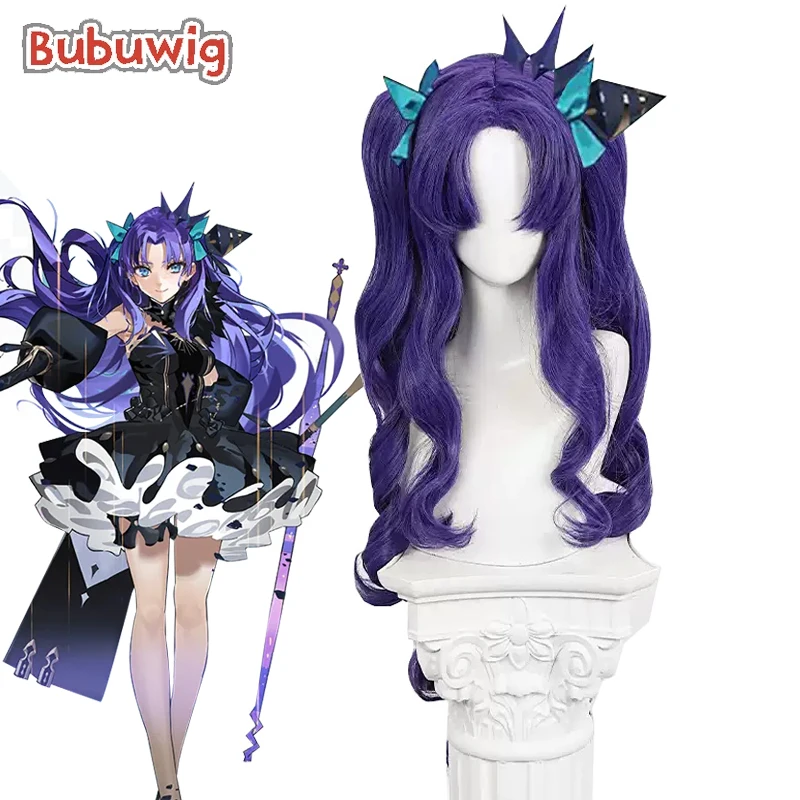 Bubuwig Synthetic Hair Space Ereshkigal Cosplay Wigs Fate FGO Space Ereshkigal 80cm Long Purple Ponytail Wigs Heat Resistant