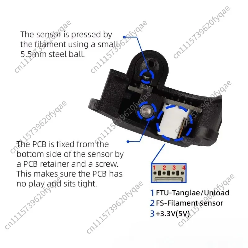 Filament Sensor Detector for Orbiter V2 Extruder, Filament Runout Sensor for Voron 3D Printer