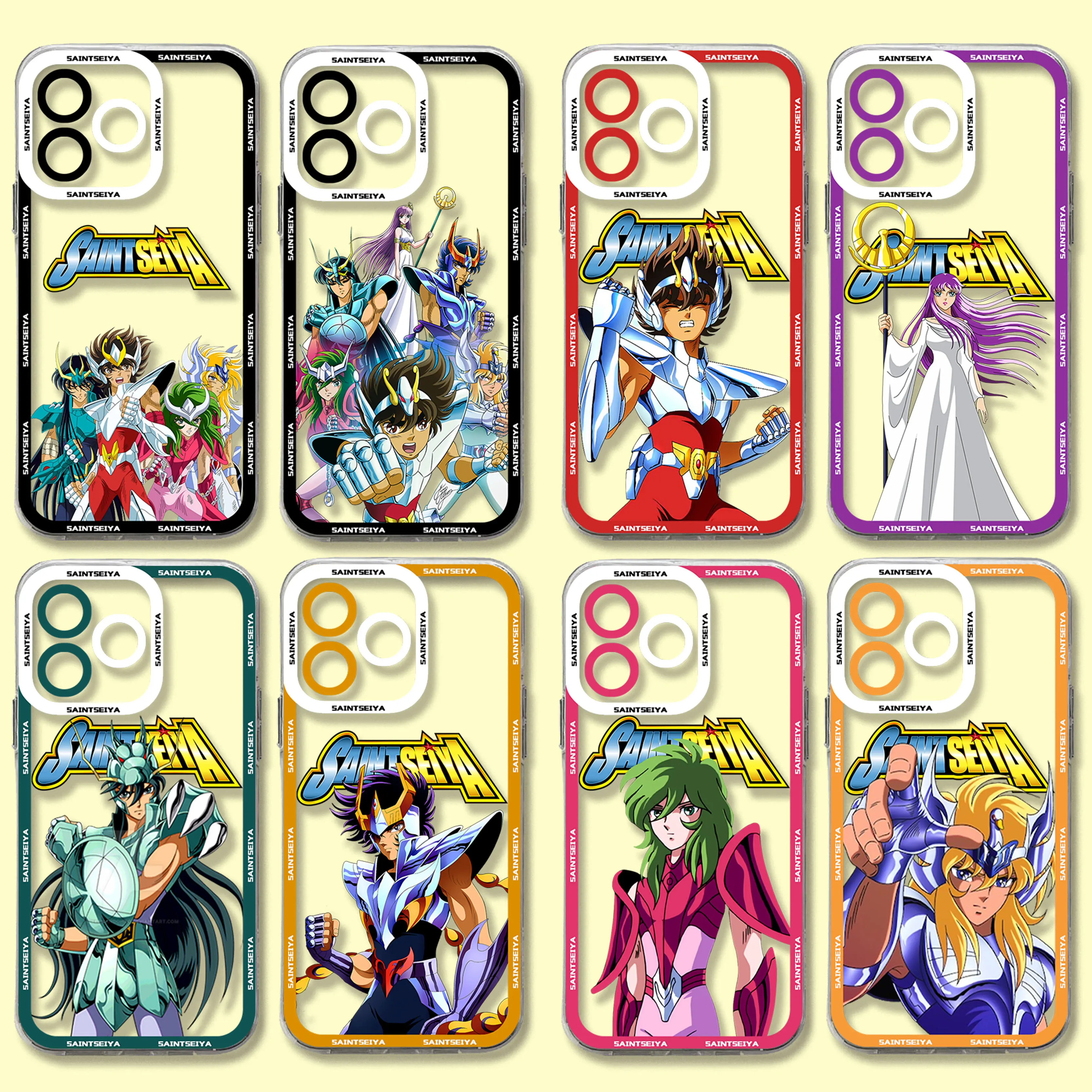 Hot Saint Seiya Hyoga Shiryu Cartoon Phone Case For Samsung S24 S23 S22 S21 S20 S10 FE Note20 Plus Ultra 5G Clear Soft TPU Cover