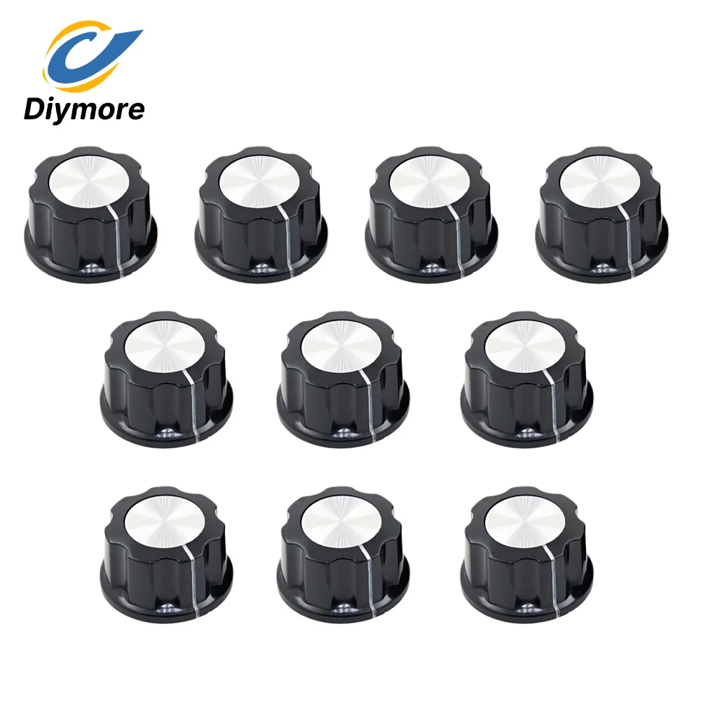 10PCS MF-A03 Knob Caps 6mm Inner Hole Bakelite Potentiometer Knobs for Speed Control Speaker Volume Control MF-A01 MF-A02