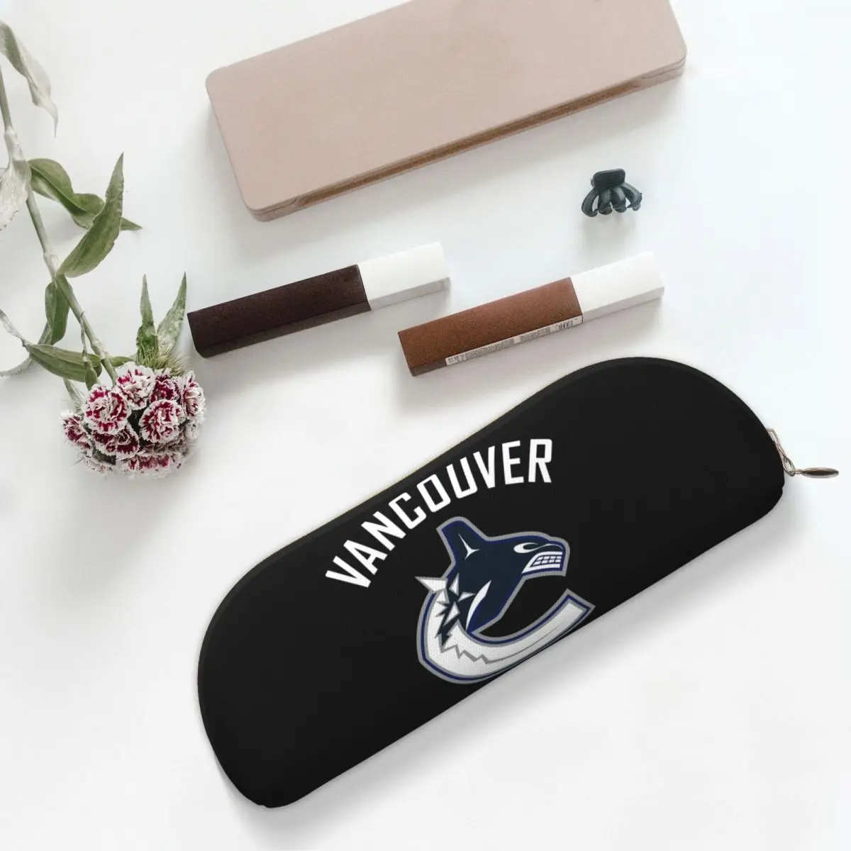 فانكوفر هوكي كانوكس الأساسية مقلمة نشطة قلم رصاص الحقيبة تخزين لوازم مكتبية صندوق القلم حقيبة أقلام رصاص للأطفال هدية