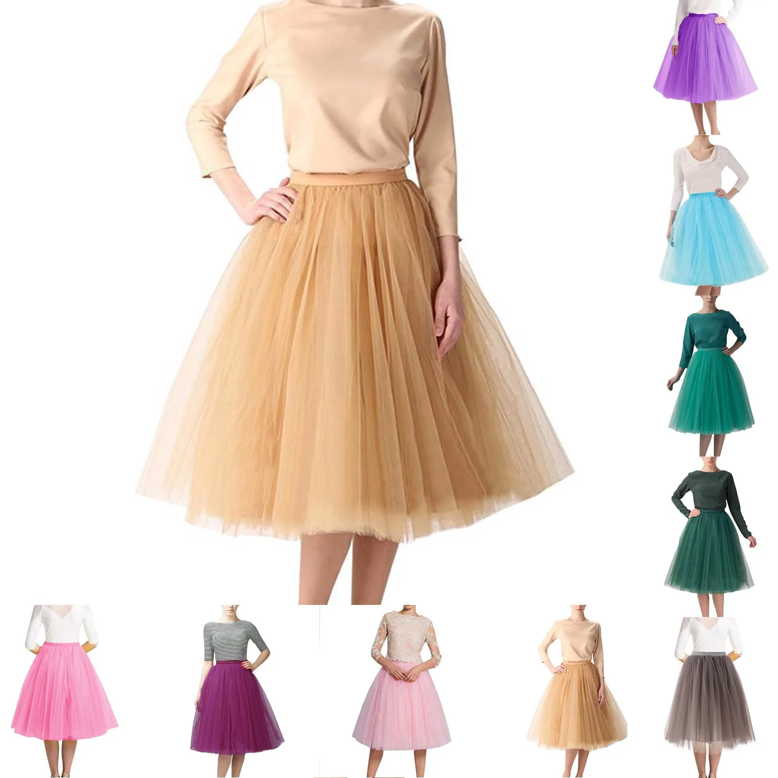 High Knee Skirt Quality Pleated Length Skirt Dancing Womens Adult Skirt Kawaii Korean Fashion Trashy 2000s