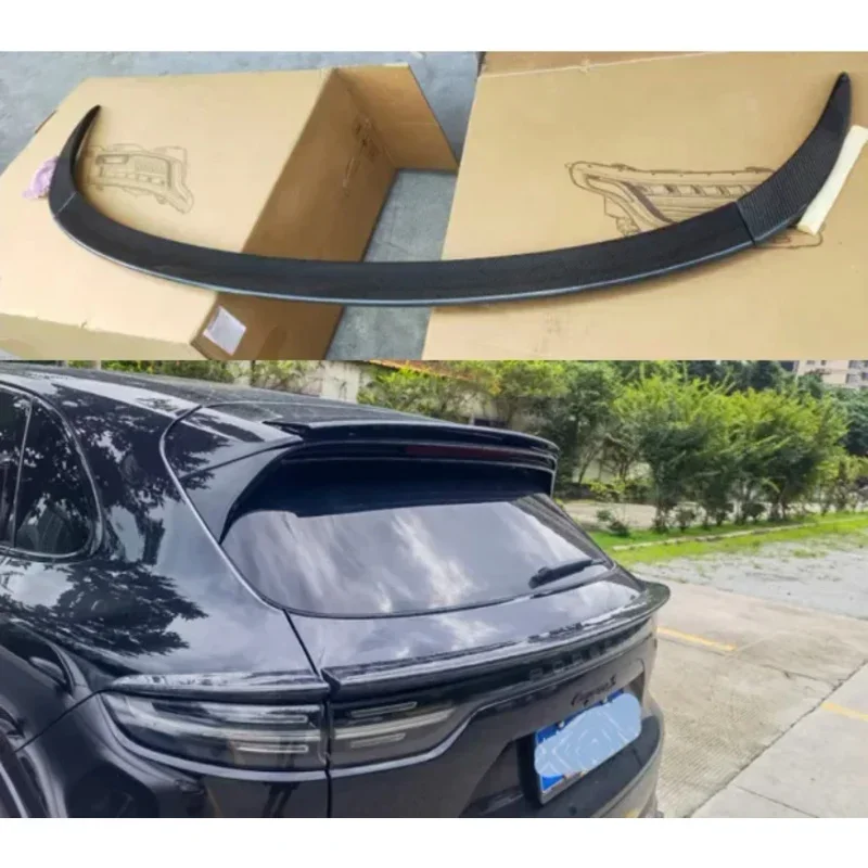 For Porsche Cayenne 9Y0 2018 2019 2020 2021 2022 2023 FRP/Real Carbon Fiber Rear Wing Trunk Lip Spoiler