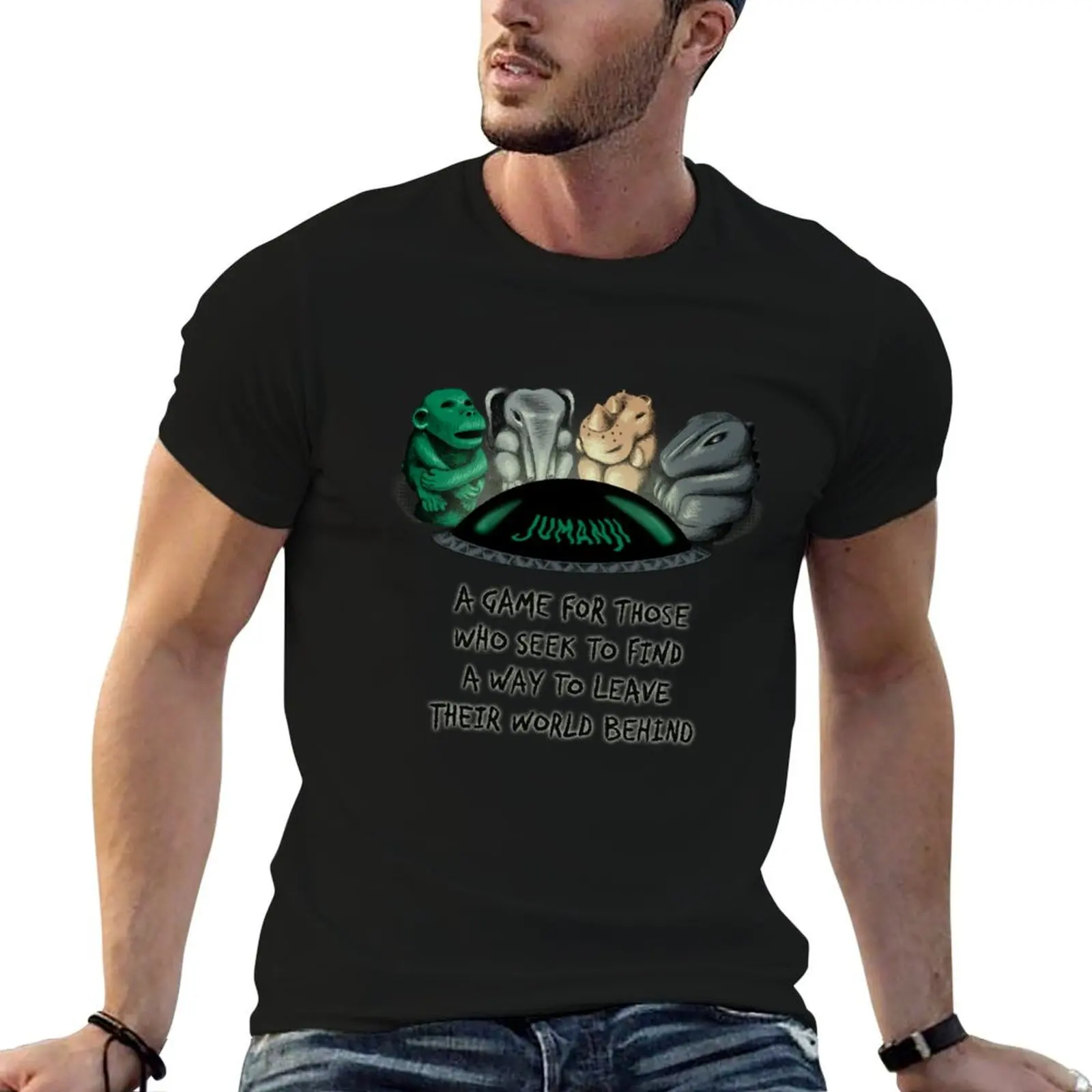Camiseta Jumanji para hombre, camiseta de algodón 100%, camisetas divertidas de lujo para hombre, camiseta de algodón