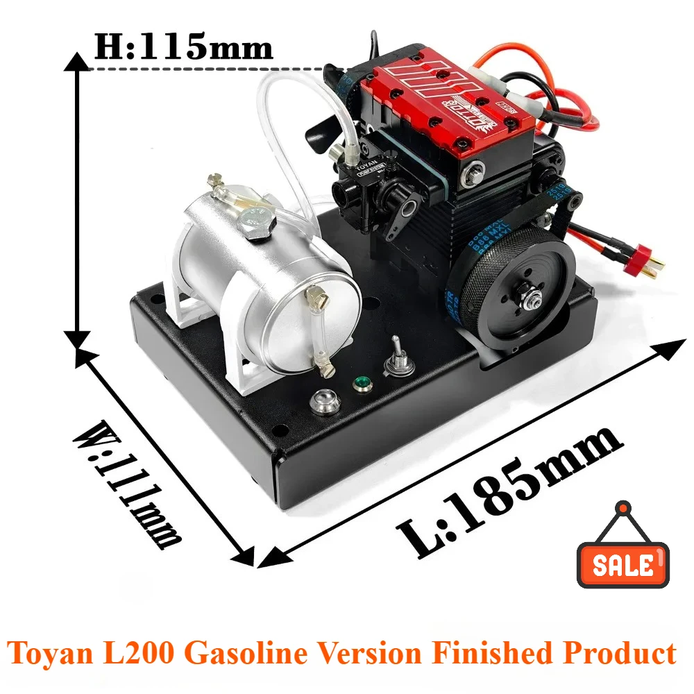

TOYAN FS L200AC Gas Version Engine Kit with Miniature Base Air-cooled Four-stroke Inline Twin-cylinder Engine Engine Model