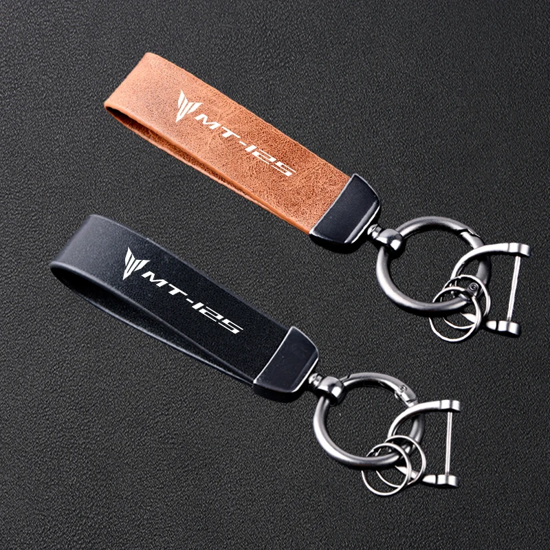 

Для YAMAHA MT125 MT125 MT-125 высококачественный мотоциклетный кожаный брелок, металлический брелок, аксессуары