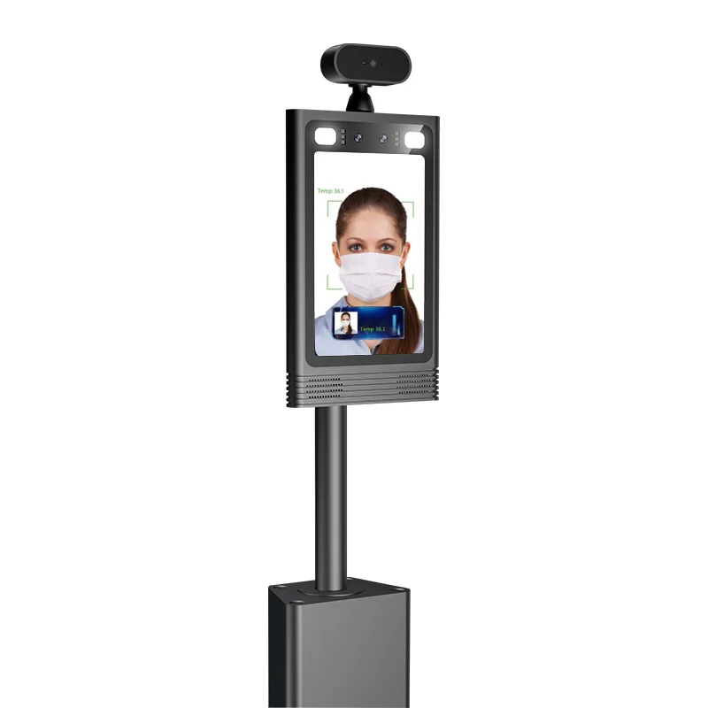 

8inch Binocular Face Recognition gate access control visitor management system with temperature detection